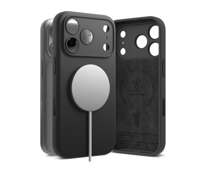 Etui do telefonów Ringke Silicone Magnetic Magsafe do Iphone 17 Pro Max Black 8800328810402